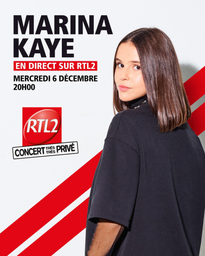Marina Kaye en concert très très privé au Grand Studio RTL2