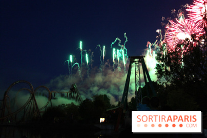 Inauguration officielle de la Forêt d'Idefix, feux d'artifice 25 ans Astérix