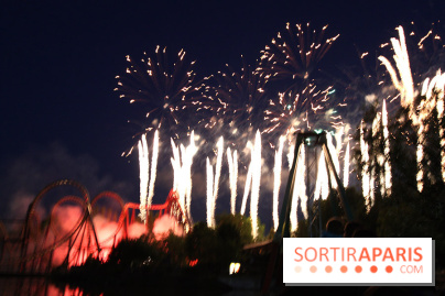 Inauguration officielle de la Forêt d'Idefix, feux d'artifice 25 ans Astérix