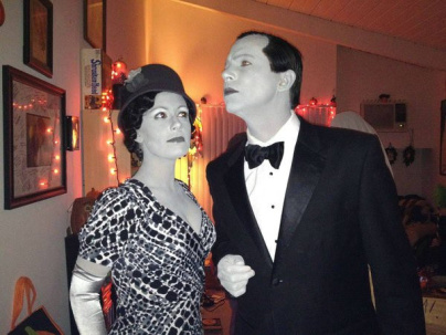 Acteurs de film en noir et blanc