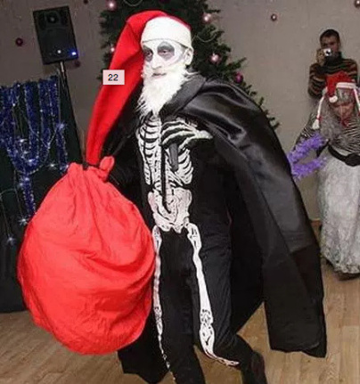 Déguisement de Père Noël zombie 