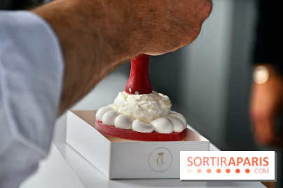 Dressage de la pavlova au cabanon à glace de l'Hôtel de Crillon