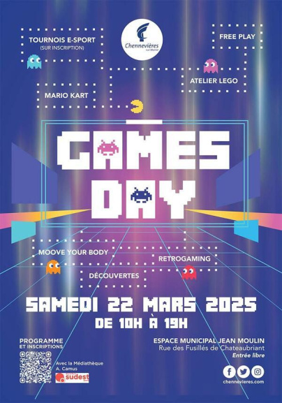 Games Day 2025 à Chennevières : tournois, retrogaming et arcade au programme