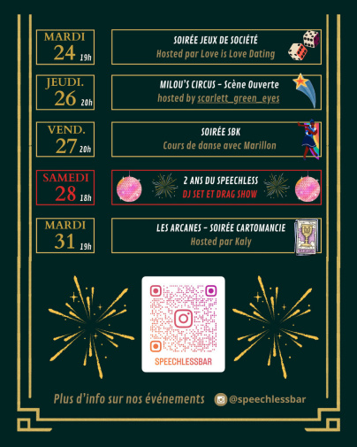 Speechless Bar : découvrez le programme du mois des soirées dans le bar queer et éthique du 11e
