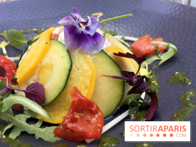Le restaurant-terrasse des Jardins du Marais - Mille-feuille de légumes, ricotta