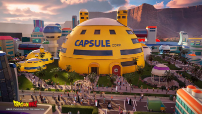 Capsule Corporation au parc Dragon Ball de Qiddiya