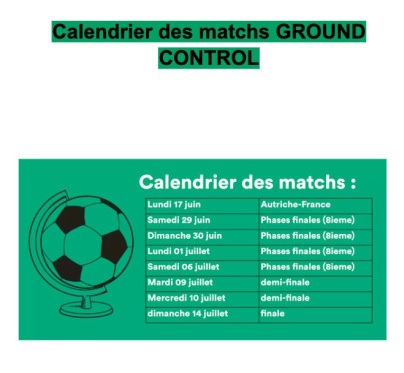 Projection des matchs de l'Euro 2024 à Ground Control et Communale Saint-Ouen