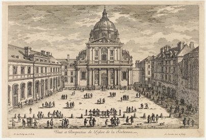 Vue et Perspective de l'Eglise de la Sorbonne