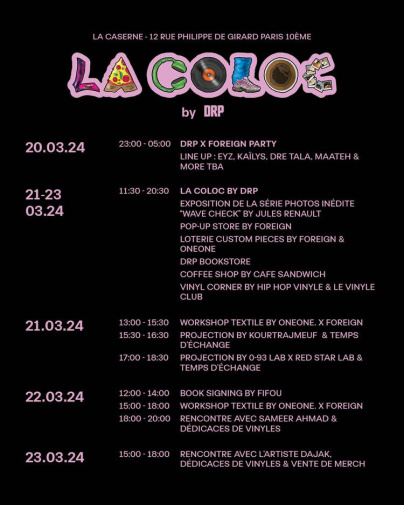 DRP, festival gratuit dédié à la street-culture : expositions, projections, talks & soirées à Paris