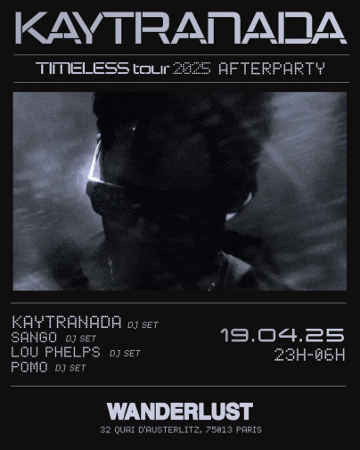 Wanderlust Paris : l'afterparty exceptionnelle du DJ Kaytranada pour la réouverture du club en open air - SOUS EMBARGO