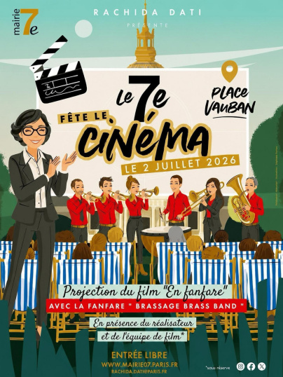 Cette séance de cinéma en plein air gratuite à Paris 7e réunit fanfare, grand écran et équipe du film