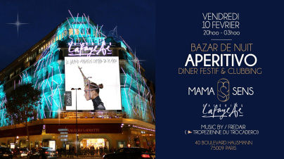 Aperitivo, dîner festif et soirée clubbing aux Galeries Lafayette Haussmann
