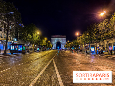 Visuel Paris Arc de Triomphe Champs Elysées nuit