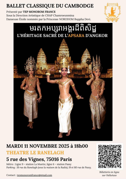 L’Héritage sacré de l’Apsara d’Angkor : le ballet de danse classique khmère débarque à Paris.