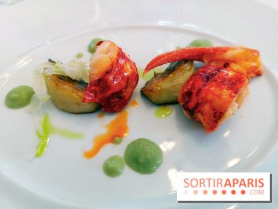 Le Laurent - Homard cuit dans un beurre coraillé, fenouil rôti au citron, sauce Newburg parfumée à la verveine
