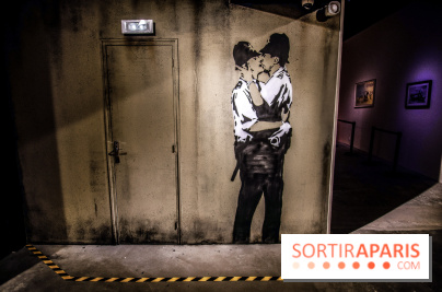 The World of Banksy : expérience immersive à l'Espace Lafayette-Drouot, les photos - Kissing Coppers