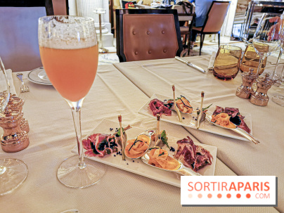 Le menu Traviata à l'Hôtel Le Meurice