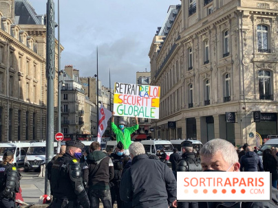 Manifestation nationale pour les libertés place de la République à Paris ce samedi 30 janvier 2021