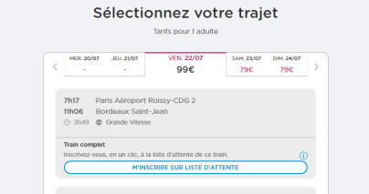 SNCF : une liste d'attente pour voyager dans les Ouigo qui affichent complet