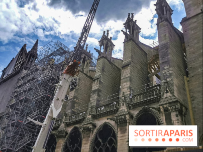 Notre Dame, démontage de l'échafaudage endommagé