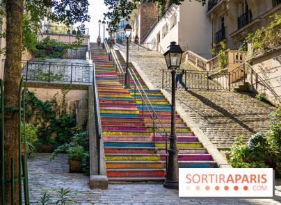 Montmartre Paris - escalier coloré