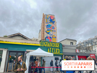 JO : une fresque s'installe dans le 18e pour marquer le lien entre Paris 2024 et Los Angeles 2028﻿