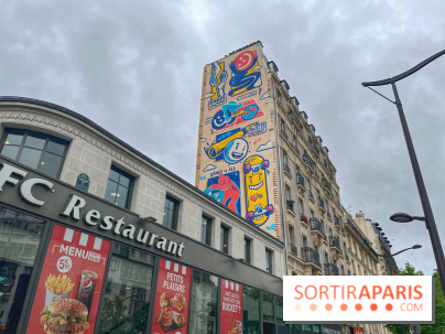 JO : une fresque s'installe dans le 18e pour marquer le lien entre Paris 2024 et Los Angeles 2028﻿