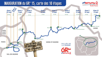 Inauguration du GR15 : 10 étapes de randonnée sur les bords de la Marne