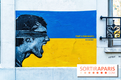 Le monde du street art se mobilise pour l'Ukraine à Paris, les photos