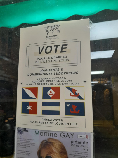 Insolite : votez pour le nouveau drapeau de l’Île Saint-Louis, jusqu’au 25 octobre