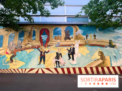 Le saviez-vous ? Un fresque de street art sur le thème du cirque, se cache  à Pigalle