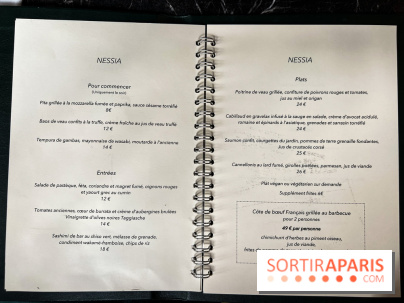Nessia, le bistrot de chef - Paris 3e - menu - carte