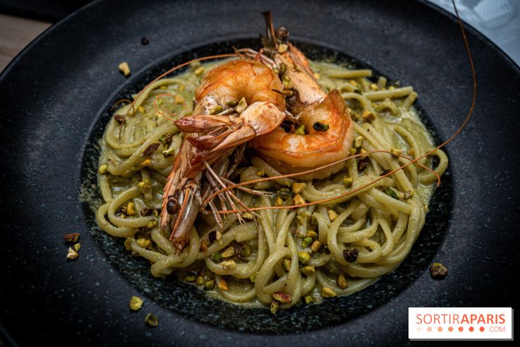 La Vela, le restaurant italien - méditerranéen de Boulogne - pâtes - linguine - la vela - gambas