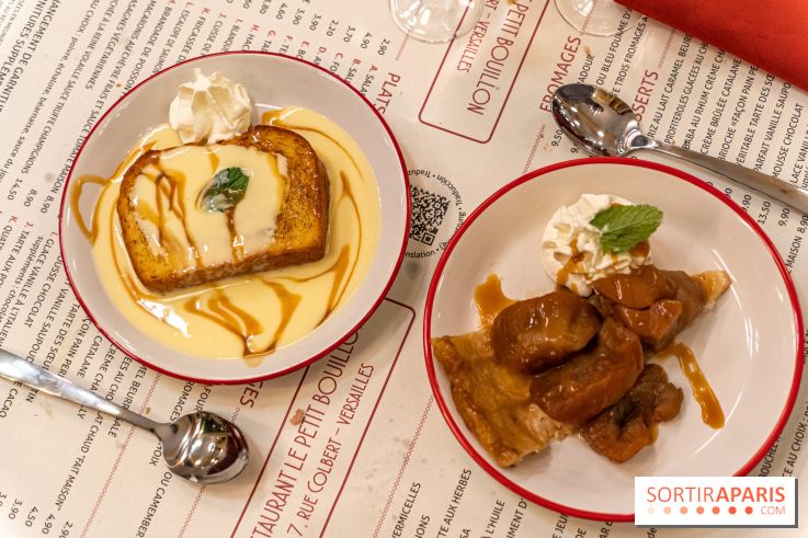 Petit Bouillon Versailles - restaurant près du Château de Versailles - desserts - tarte tatin, pain perdu