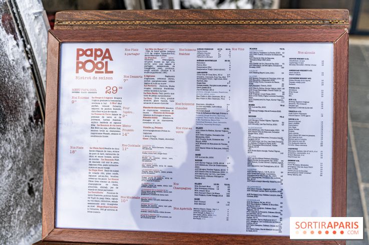 Papa Pool, le restaurant d'Arnaud Delvenne et Stéphane Rotenberg à Clamart - menu - carte