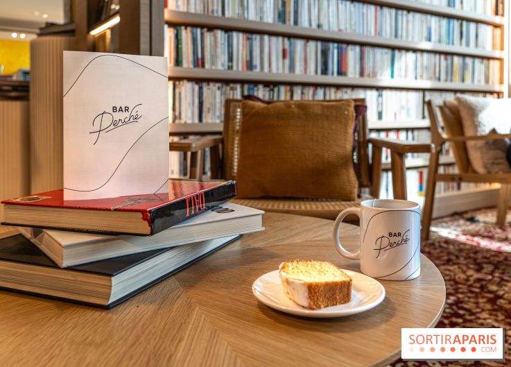 Bar Perché, café littéraire - terrasse du Printemps Haussmann  -  A7C6683