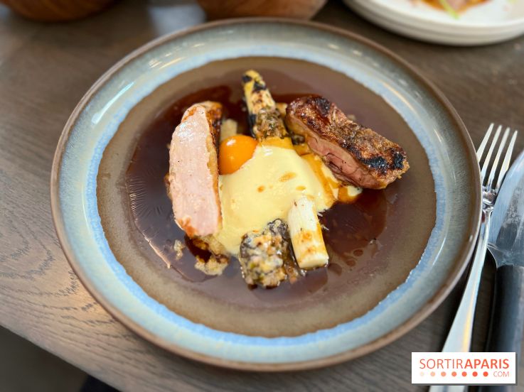 Cèna - Pintade et asperges blanches