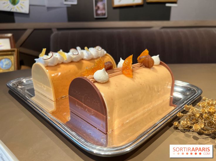 Hugo & Victor - Bûche de Noël 2023 marron-clémentine