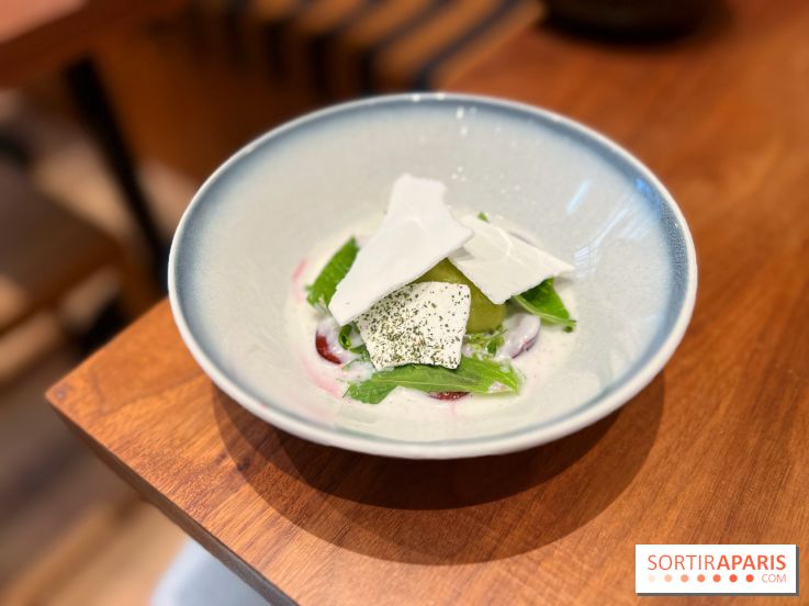 Oktobre - Dessert coco, sorbet herbes, shiso