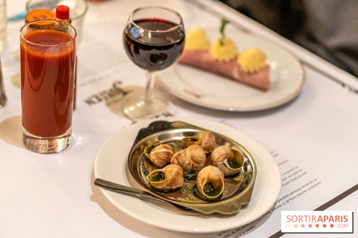 Le Bouillon Julien, la brasserie au sublime décor art nouveau, son menu et ses plats -  escargots de Bourgogne
