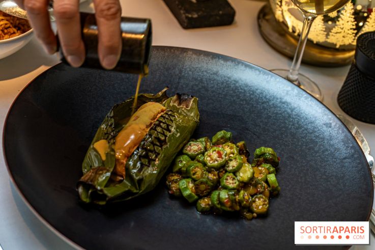 La Bauhinia par Quentin Testart au Shangri La Paris -  le bar de ligne en papillote
