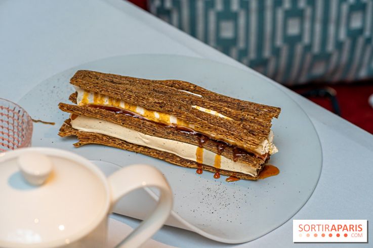 La Bauhinia par Quentin Testart au Shangri La Paris -  millefeuille café de Colombie