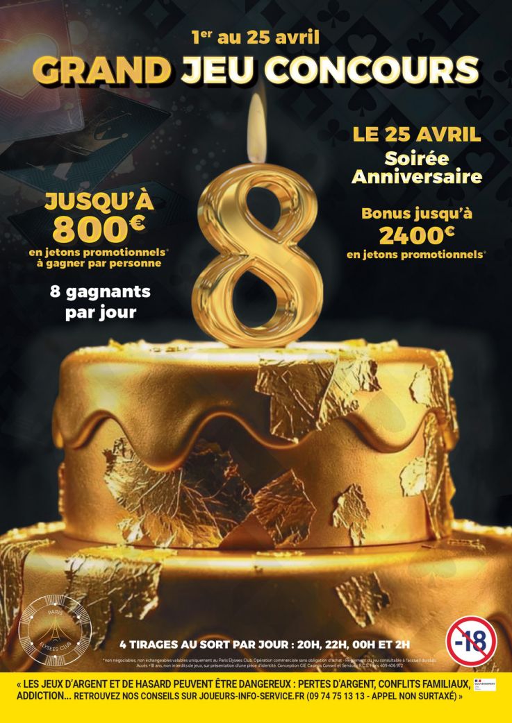 Paris Elysées Club : un anniversaire festif avec un grand jeu concours jusqu’au 25 avril