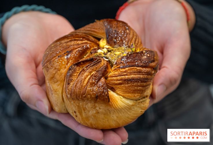 Éveil Boulangerie aux farines anciennes Paris 17e - brioche feuilleté pistache