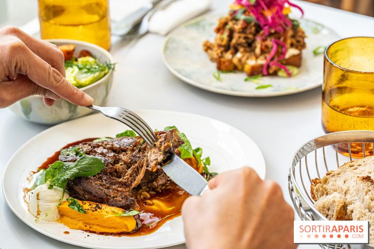 Le Café Mirette, l'excellent resto à la Fondation Pernod, côté Gare Saint-Lazare - agneau confit