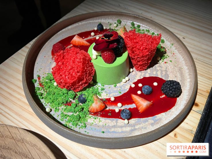 Marie Akaneya - Dessert matcha et fruits