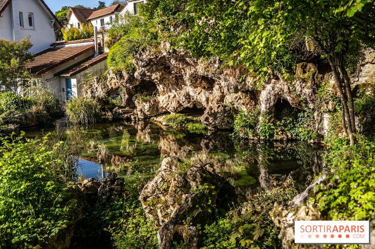 Parc du Dr Fauvel à Villennes sur Seine, grotte et cascades