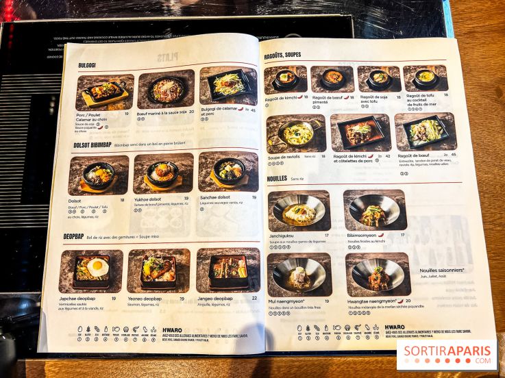 Hwaro Grill, le barbecue Coréen Paris 15e - carte - menu