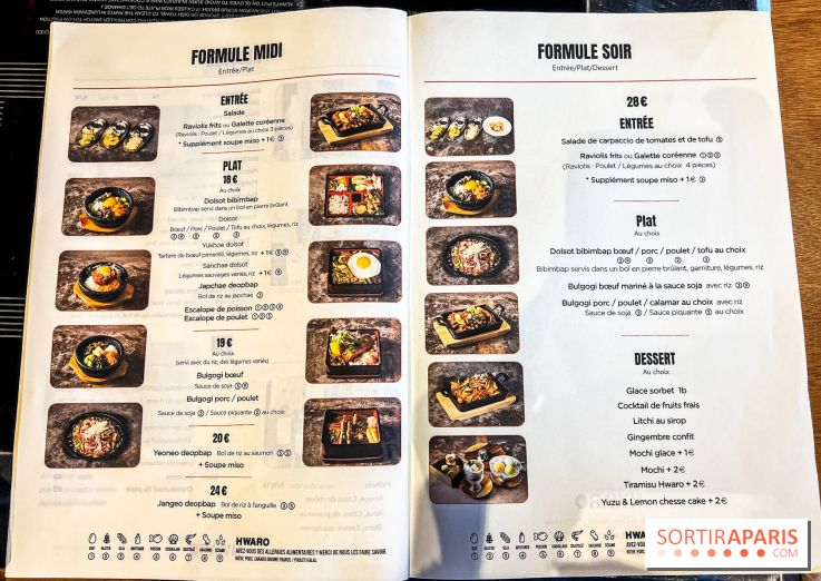 Hwaro Grill, le barbecue Coréen Paris 15e - carte - menu