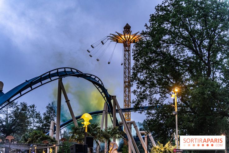 Parc Astérix : inauguration de la Tour Numérobis avec Jamel Debbouze